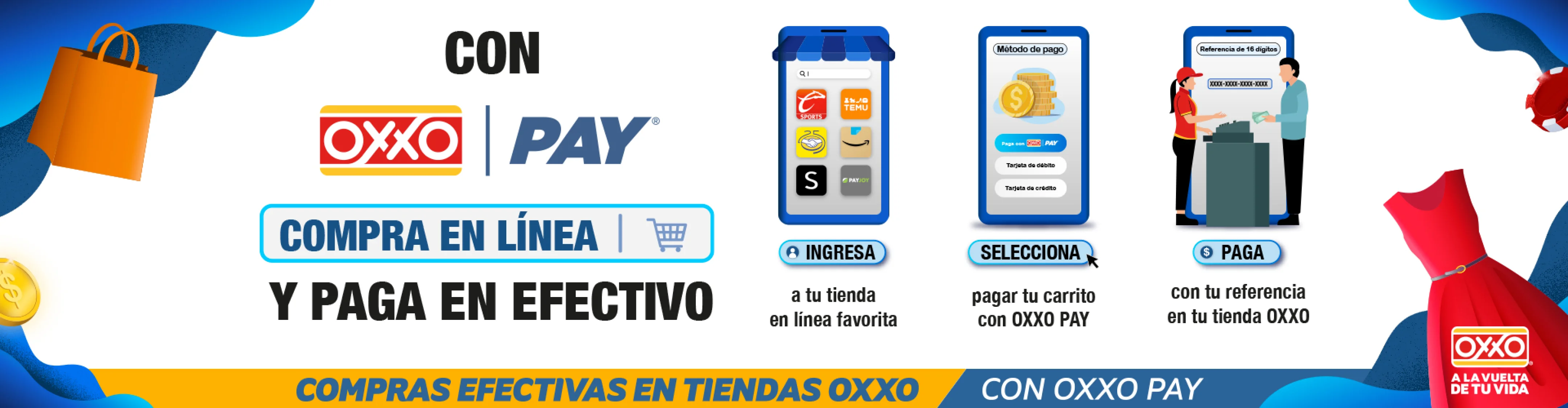 Logo de OXXO Pay para depósitos en efectivo en México